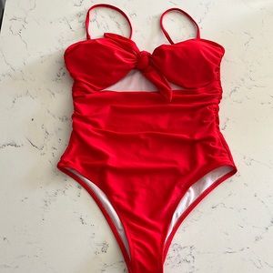 Red One Piece Swimsuit